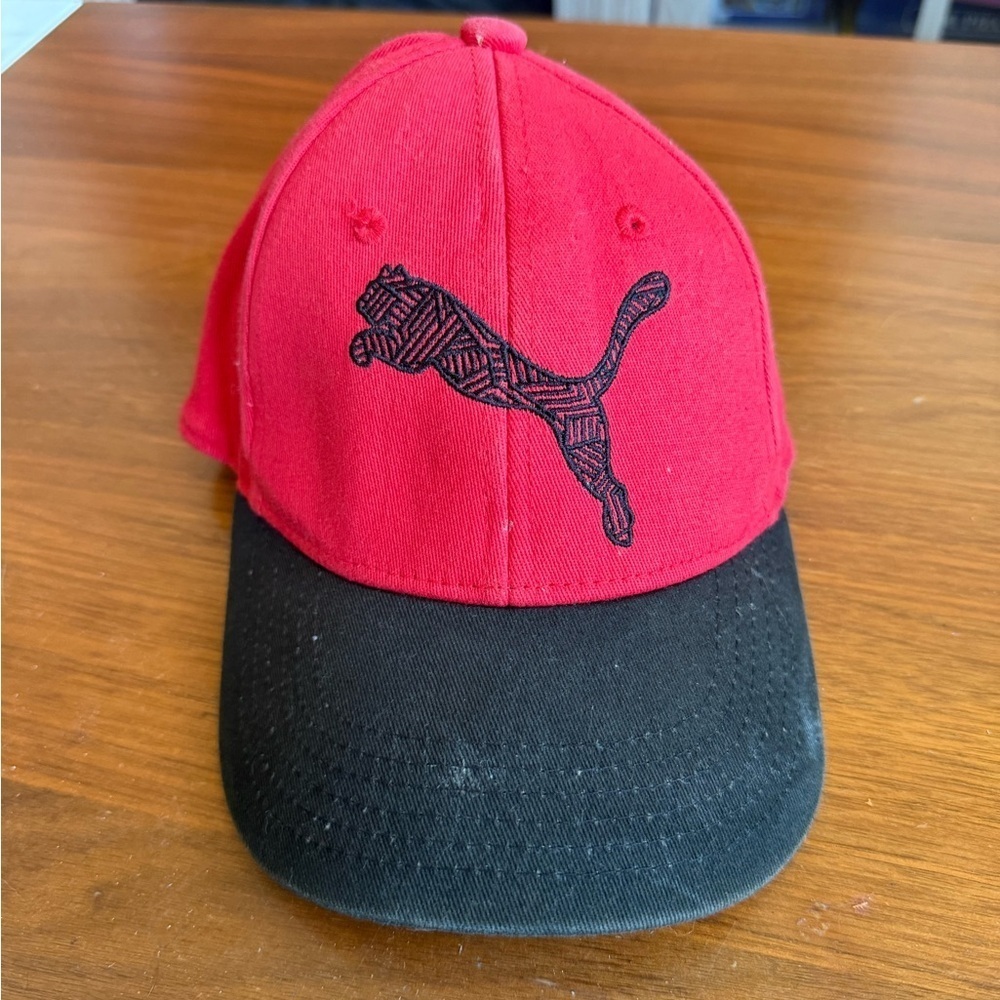 Puma Red and Black Logo Cap